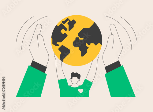 Social responsibility abstract concept vector illustration.