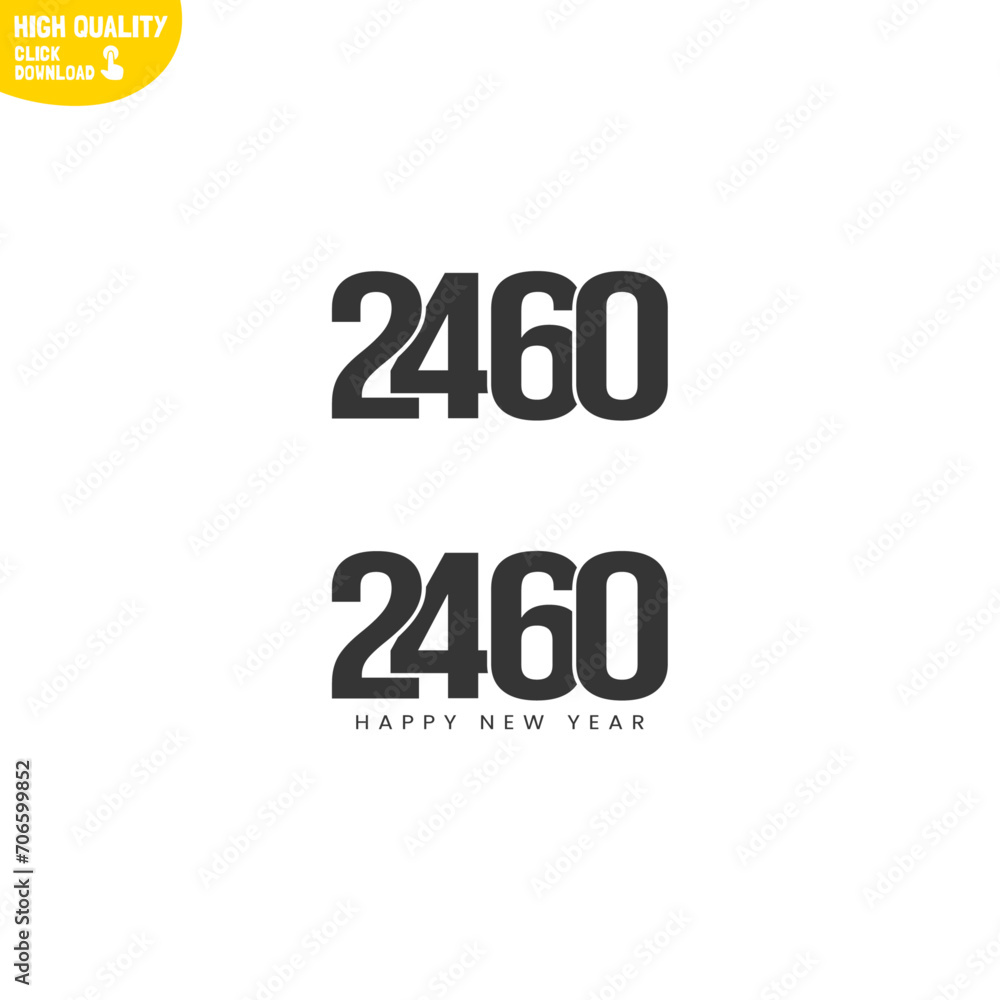 Creative Happy New Year 2460 Logo Design Creative Happy New Year 2460 Logo Design