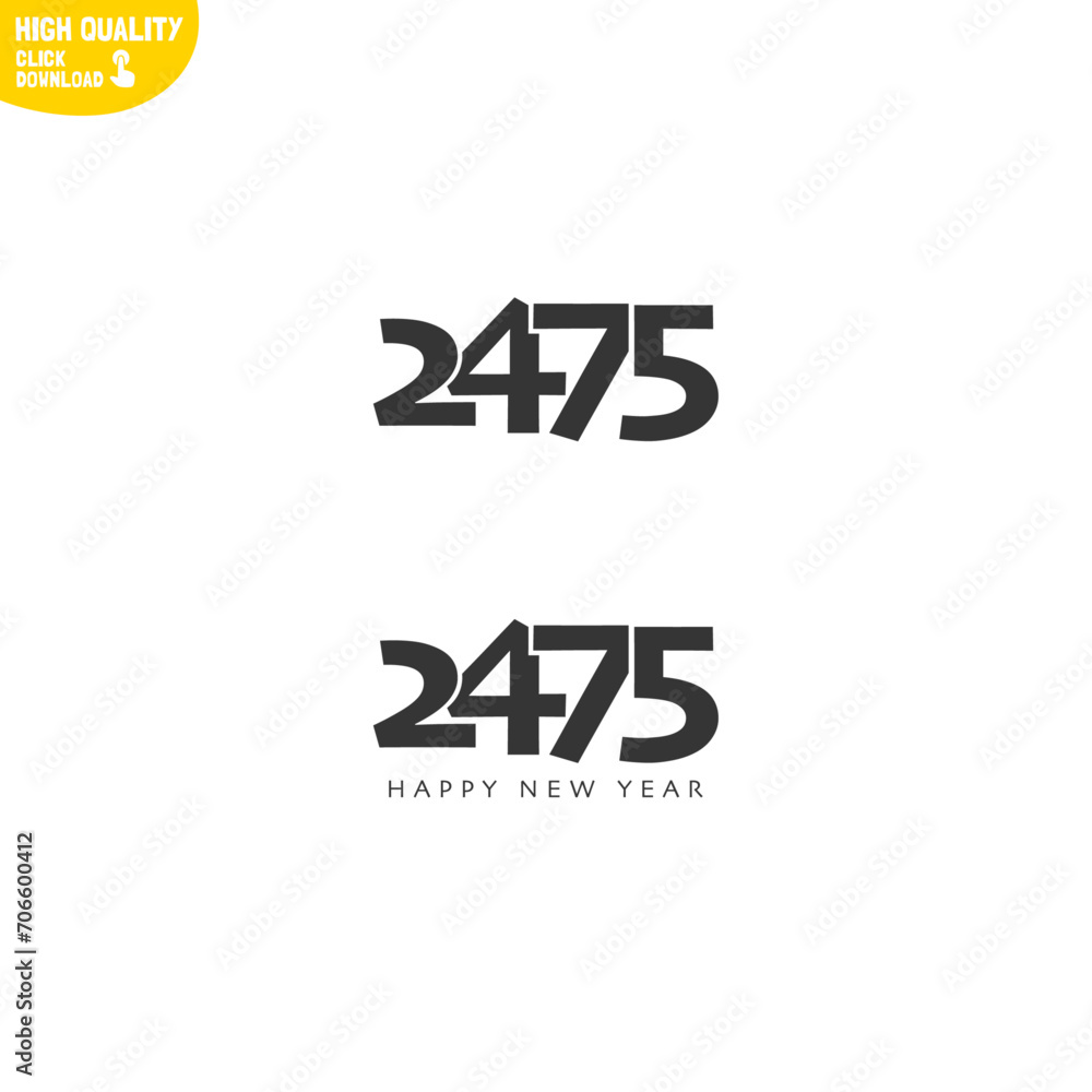 Creative Happy New Year 2475 Logo Design Creative Happy New Year 2475 Logo Design