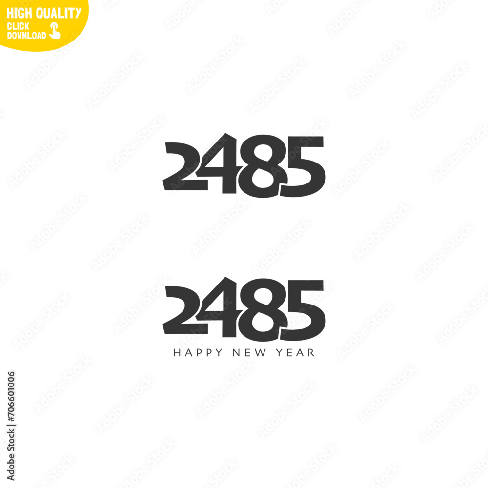 Creative Happy New Year 2485 Logo Design Creative Happy New Year 2485 Logo Design