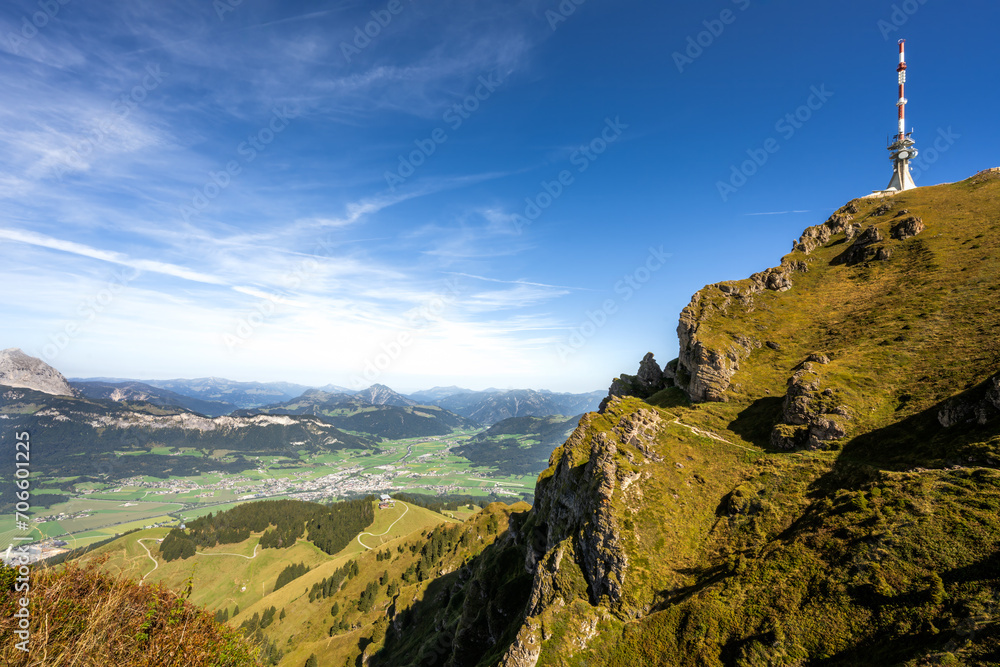 Fototapeta premium Kitzbüheler Horn transmission tower