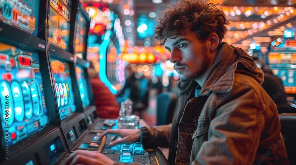 person playing in casino person playing in casino