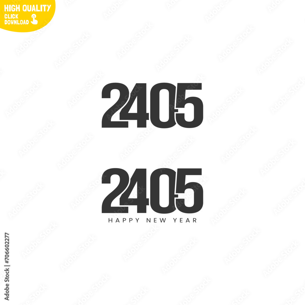 Creative Happy New Year 2405 Logo Design Creative Happy New Year 2405 Logo Design