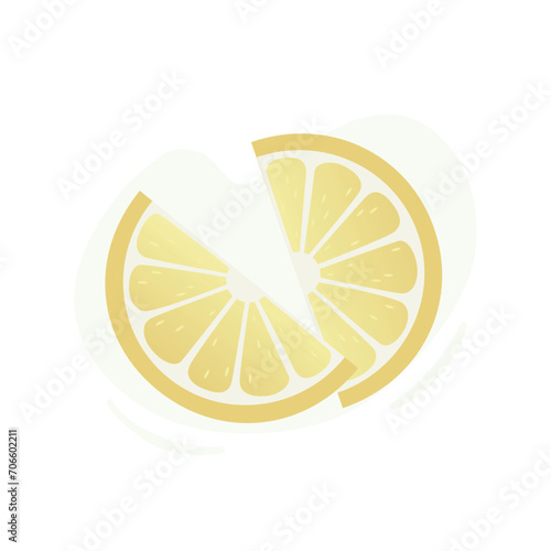 Pieces of ripe sour lemon. Yellow citrus fruit. Fresh healthy organic food