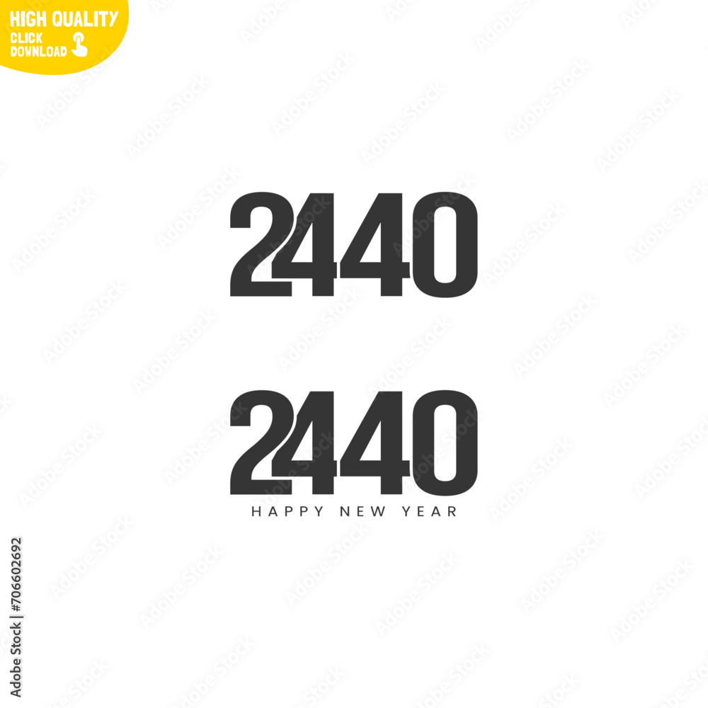 Creative Happy New Year 2440 Logo Design Creative Happy New Year 2440 Logo Design