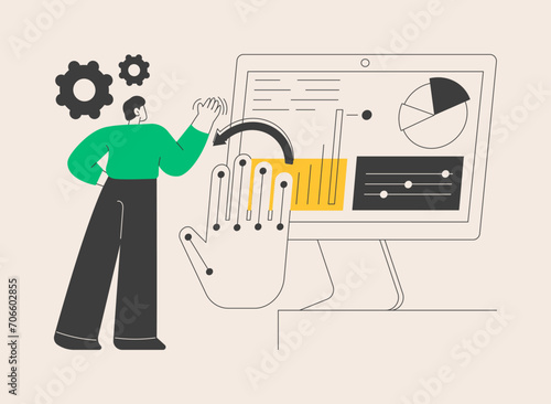 Gesture recognition abstract concept vector illustration.