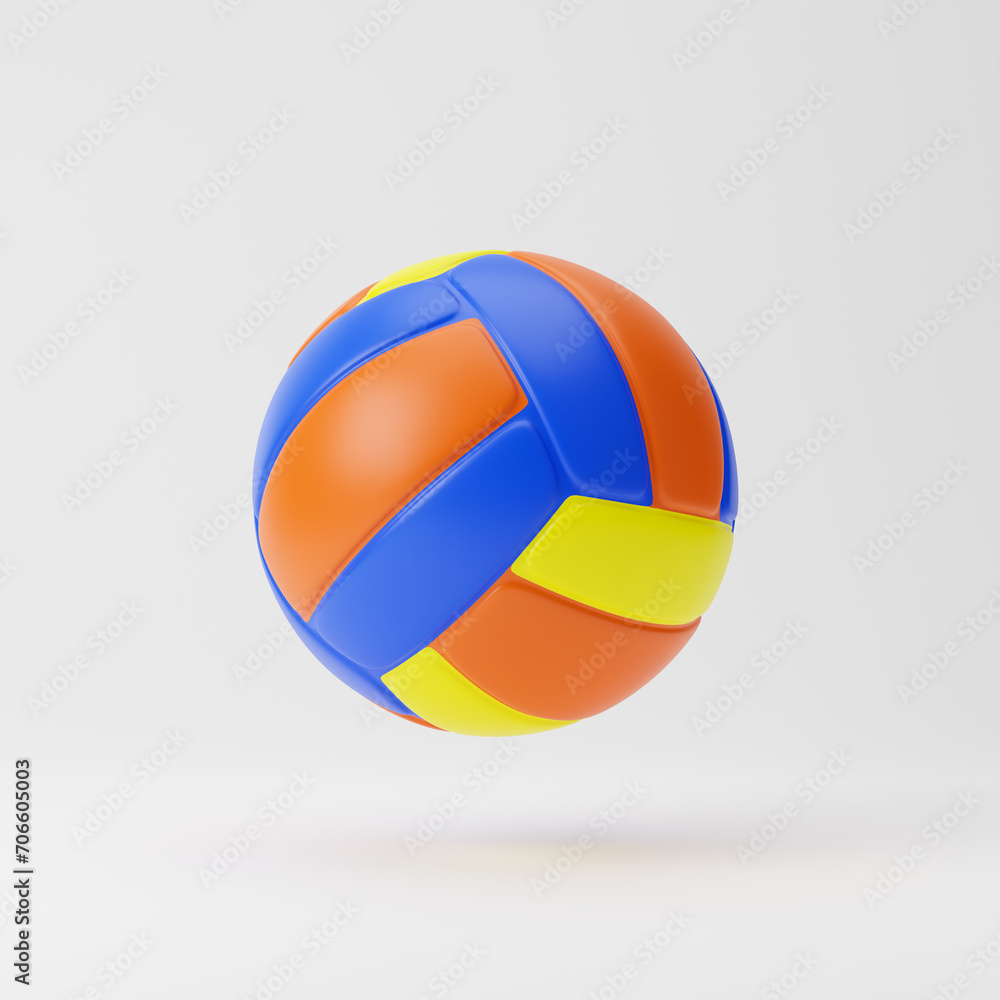 Volleyball isolated over white background. 3D rendering.