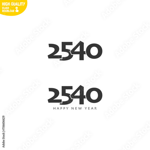 Creative Happy New Year 2540 Logo Design