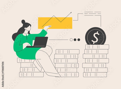 Investment fund abstract concept vector illustration.