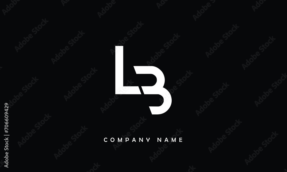 BL, LB, B, L Abstract Letters Logo Monogram BL, LB, B, L Abstract Letters Logo Monogram