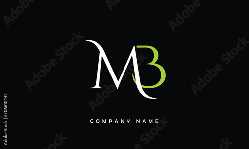 BM, MB, B, M Abstract Letters Logo Monogram