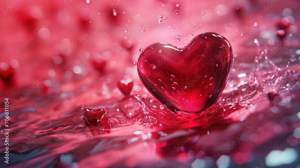 Heart Shaped Object Floating on Water Heart Shaped Object Floating on Water