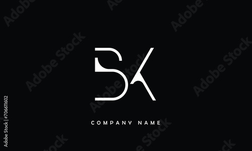 BK, KB, B, K Abstract Letters Logo Monogram