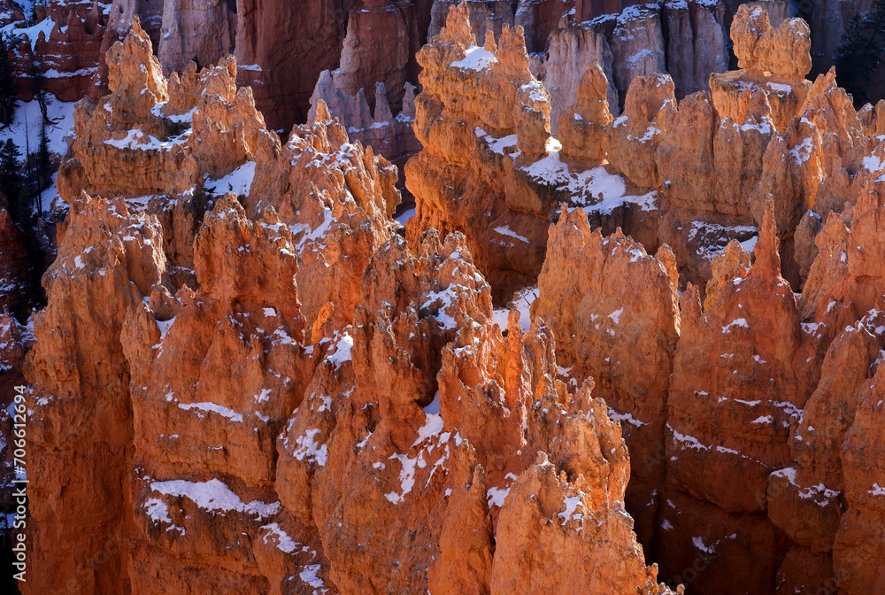 Scenic Winter Landscape in Bryce Canyon National Park Utah Scenic Winter Landscape in Bryce Canyon National Park Utah