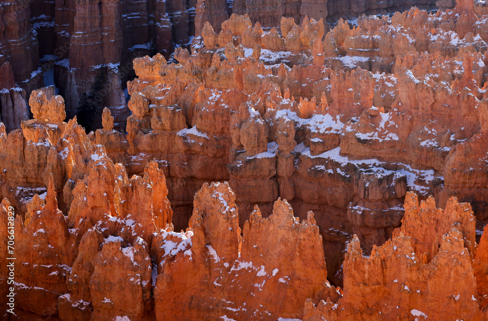 Scenic Winter Landscape in Bryce Canyon National Park Utah Scenic Winter Landscape in Bryce Canyon National Park Utah