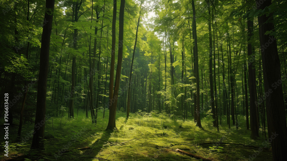 Obraz premium beautiful green forest