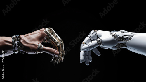 White hand in arm-wrestling match capturing determination and tech fusion