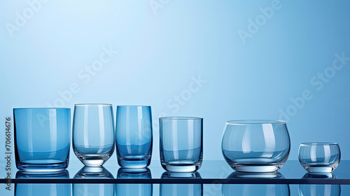 Clear glass display ideal for presenting elegant glassware