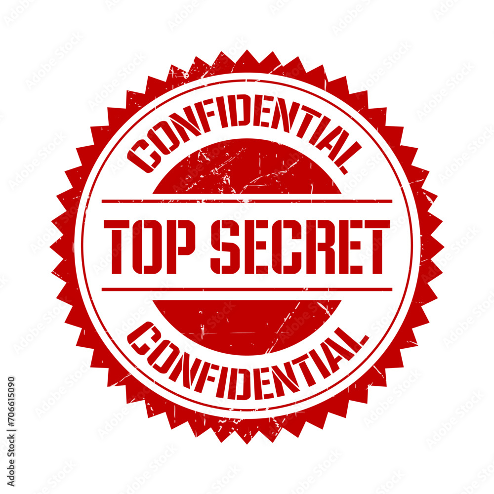 Top secret confidential vector illustration stamp. Top secret confidential vector illustration stamp.