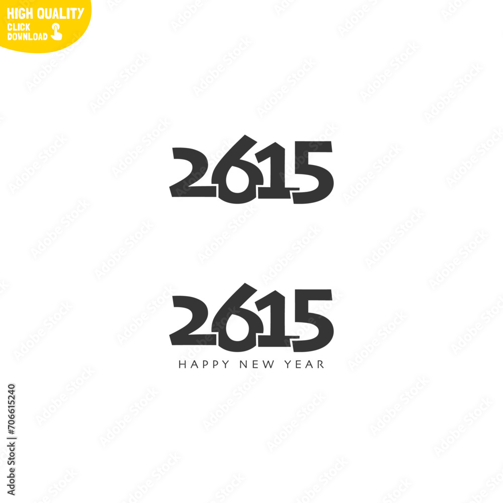 Obraz premium Creative Happy New Year 2615 Logo Design