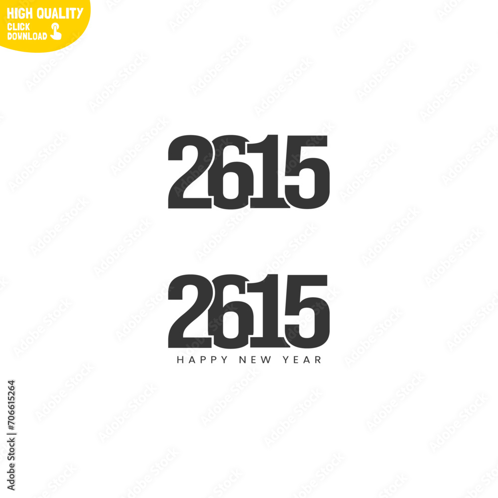 Creative Happy New Year 2615 Logo Design Creative Happy New Year 2615 Logo Design