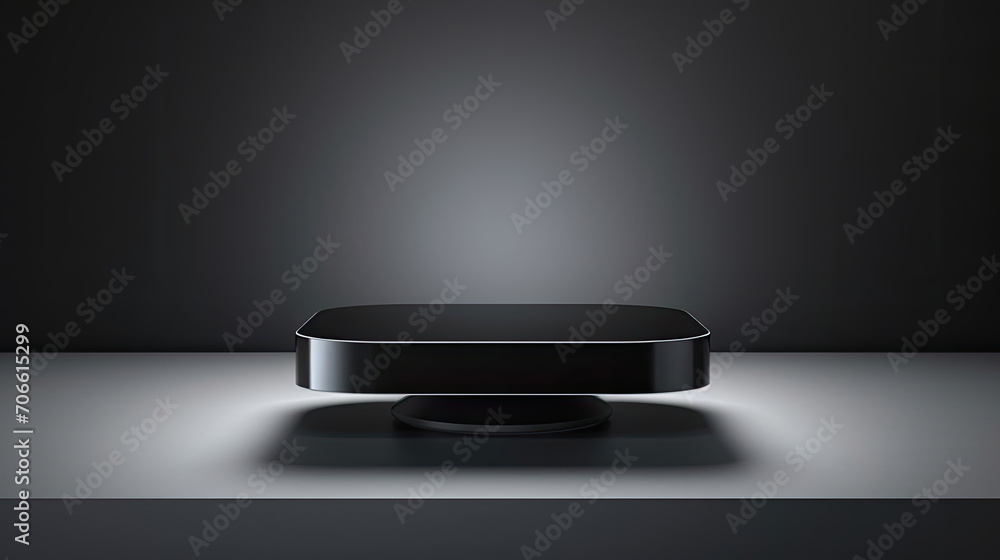 Sleek black obsidian neutral canvas for electronic device showcase Sleek black obsidian neutral canvas for electronic device showcase