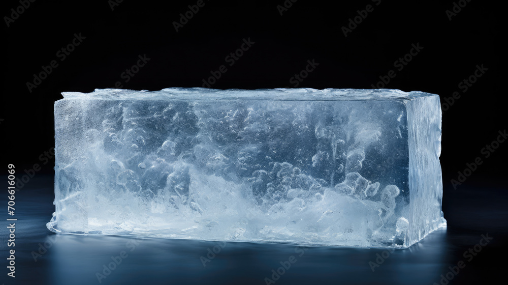 Obraz premium Icy display with soft glow perfect for skincare product showcase