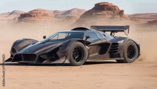 spider super car in desert near, fast car new car , luxury exotic car