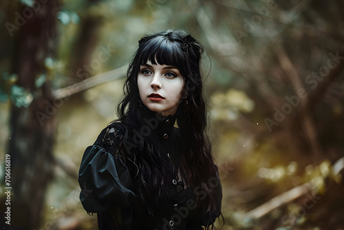 Beautiful gothic girl, gothc fashion, woman dressed gothic, portrait of a gothic woman