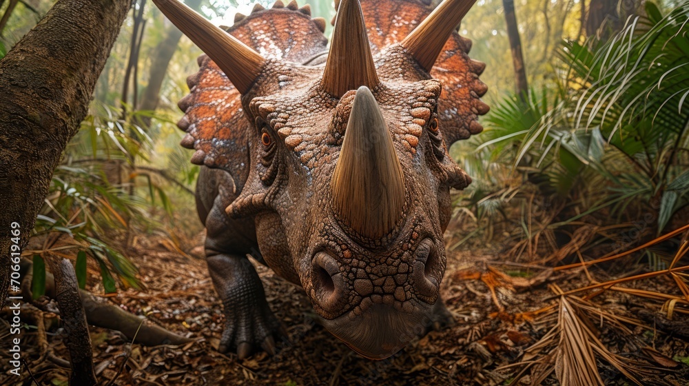 Obraz premium a triceratops