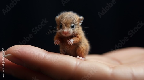 miniatur baby animal holding in a hand