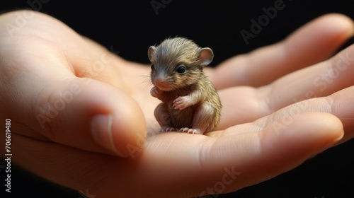 miniatur baby animal holding in a hand