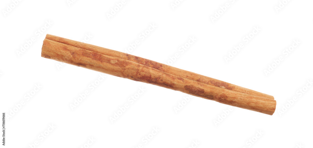 Dry aromatic cinnamon stick isolated on white Dry aromatic cinnamon stick isolated on white