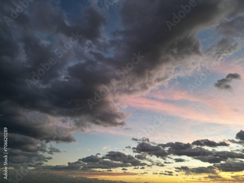 clouds over the city