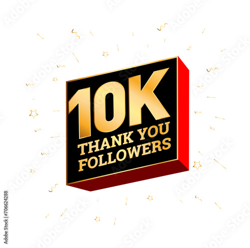 Fotografie 10k thank you follower icon