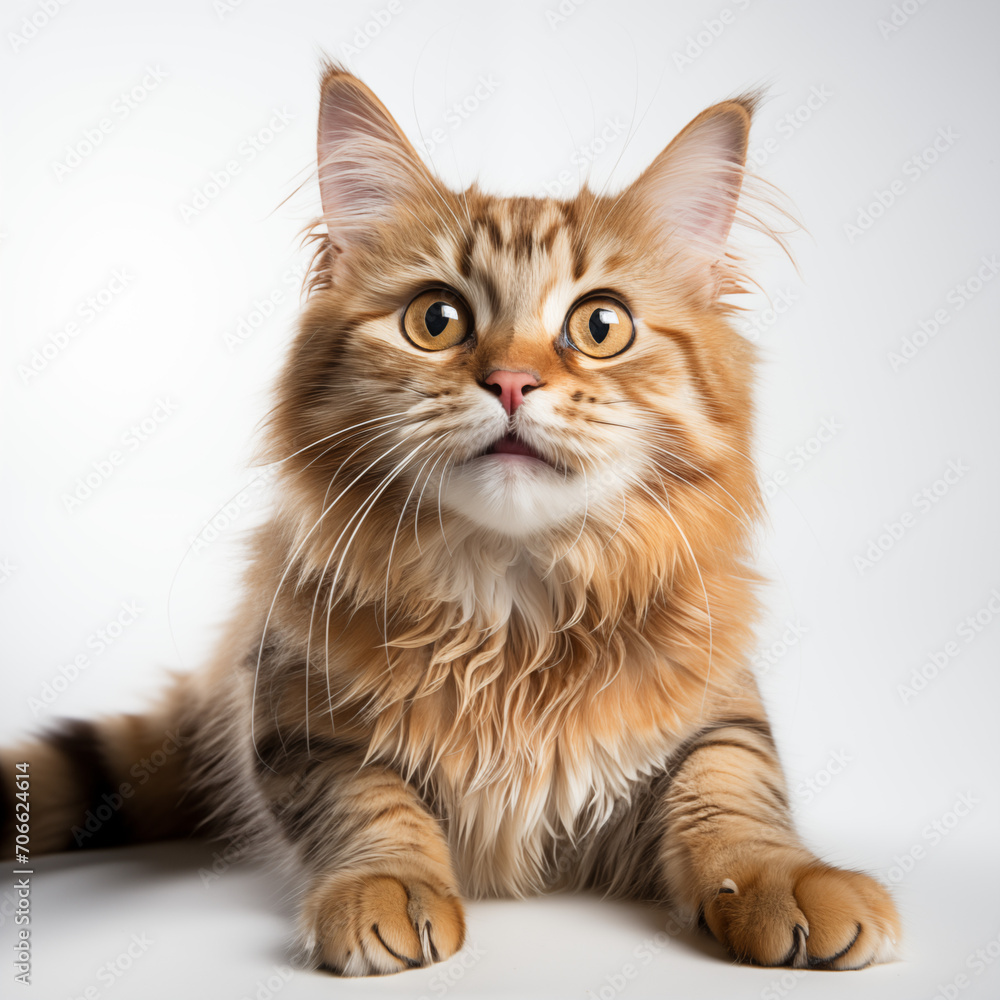 Obraz premium Kitten on a white background