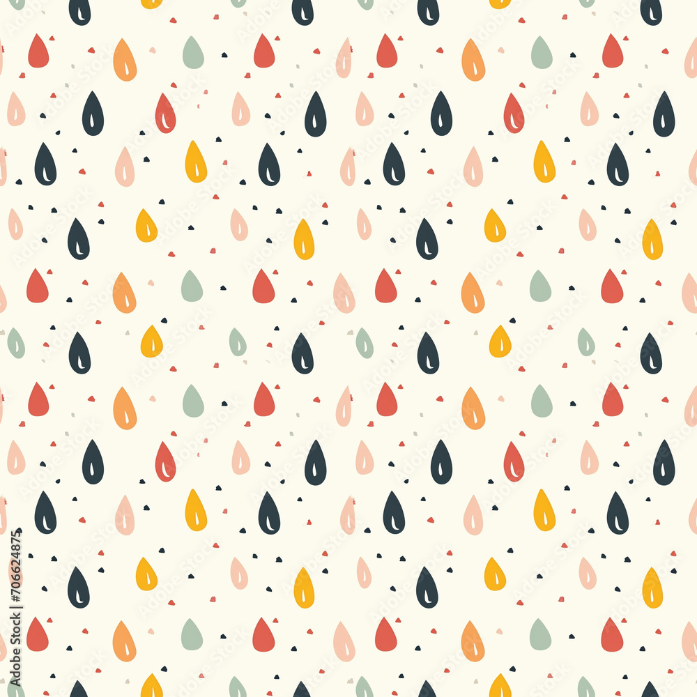 Raindrops seamless pattern. Can be used for gift wrapping, wallpaper, background Raindrops seamless pattern. Can be used for gift wrapping, wallpaper, background