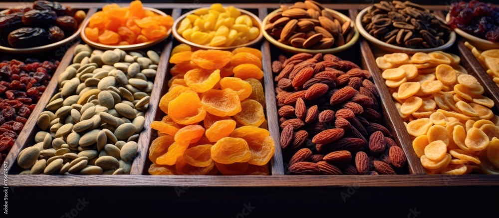 Delectable dried fruit.