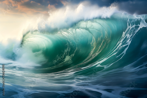 Big crashing waves in a ocean