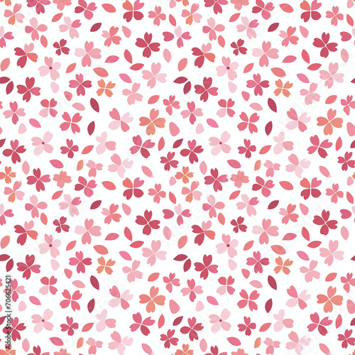 Cherry blossom petals seamless pattern. Can be used for gift wrapping, wallpaper, background