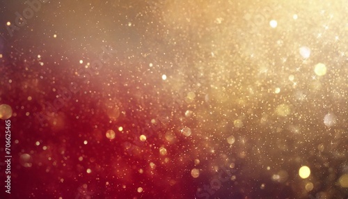 red and gold glitter abstract backgrounf of glitter bokeh with light glitter and diamond dust subtle tonal variations photo