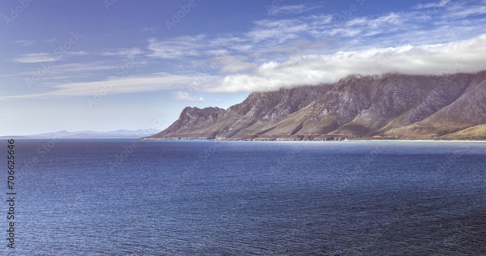 Panoramic picture of the cliffs near the South African metropolis of Cape Town in the sunshine Panoramic picture of the cliffs near the South African metropolis of Cape Town in the sunshine