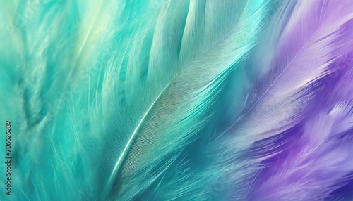 green turquoise and blue color trends chicken feather texture background light purple violet