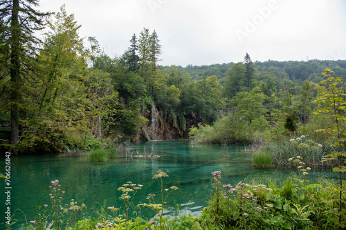 Fototapeta Naklejka Na Ścianę i Meble -  Plitvice Lakes National Park,  is the oldest and the largest national park in the Republic of Croatia. The exceptional natural beauty of this area has always attracted nature lovers. 
