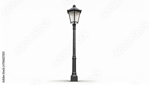 street lamppost isolated over white