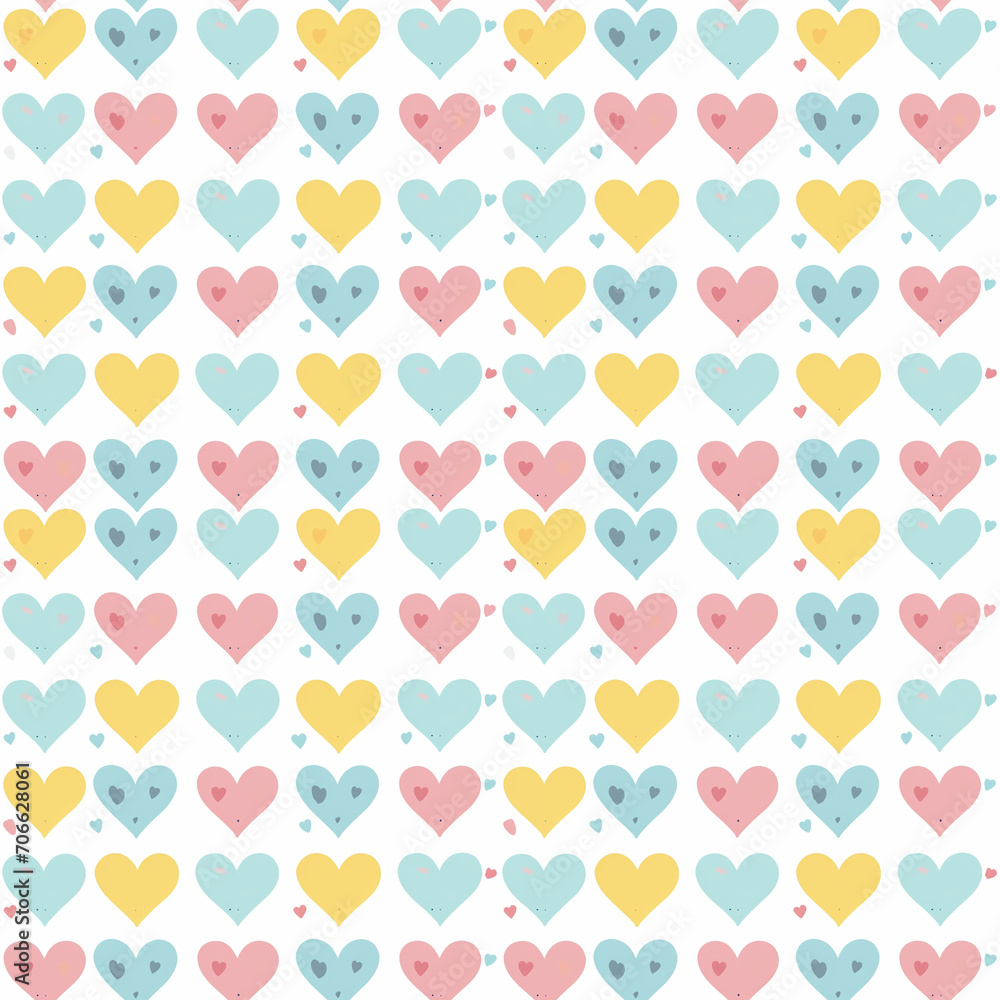 Hearts seamless pattern. Can be used for gift wrapping, wallpaper, background Hearts seamless pattern. Can be used for gift wrapping, wallpaper, background