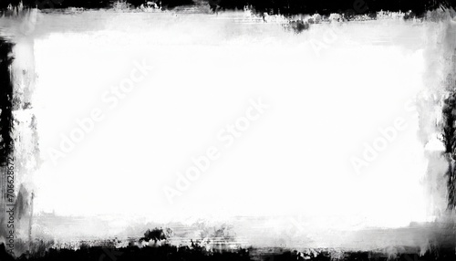 grunge painted frame background texture vintage distressed black and white abstract artistic acrylic paint border blank 8k 16 9 empty isolated grungy rough brush stroke corner design backdrop