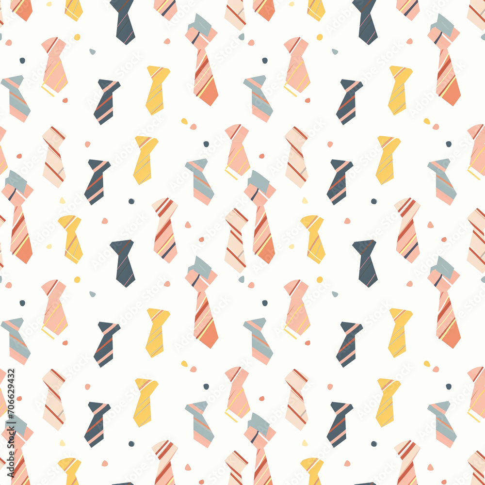 Fathers Day ties seamless pattern. Can be used for gift wrapping, wallpaper, background