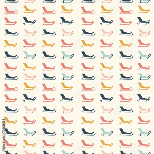 Sleds seamless pattern. Can be used for gift wrapping, wallpaper, background