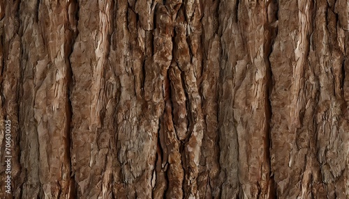seamless tree bark background texture closeup tileable panoramic natural wood oak fir or pine forest woodland surface pattern rustic detailed dark reddish brown wallpaper backdrop 3d rendering